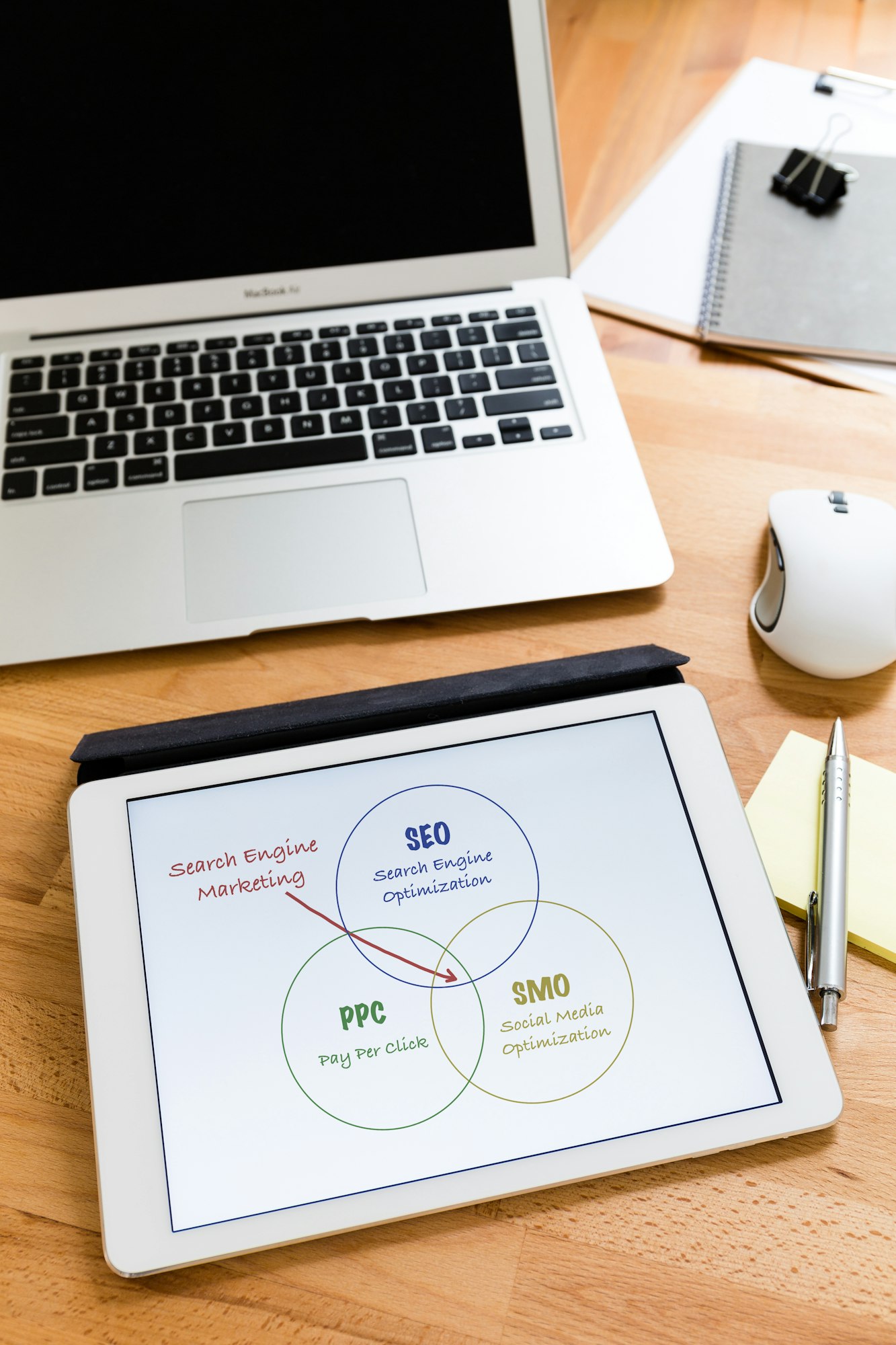 Search engine marketing results on a tablet for a business in Malta